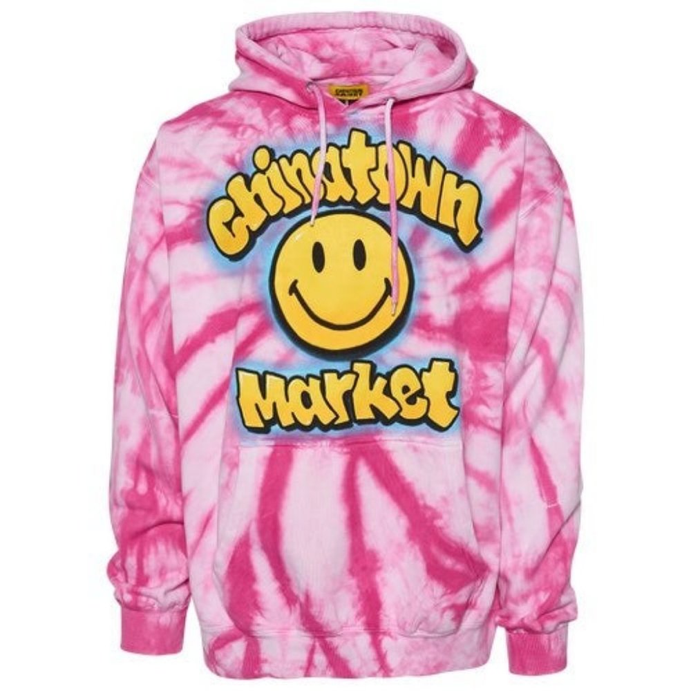 CHINATOWN MARKET SMILEY TIE DYE HOODIE